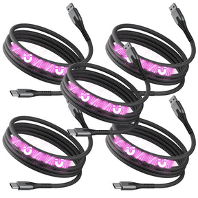 5 Pack MagStack® Cable | Tangle-Free Magnetic Nylon | Charge & Data Cable | Multipack