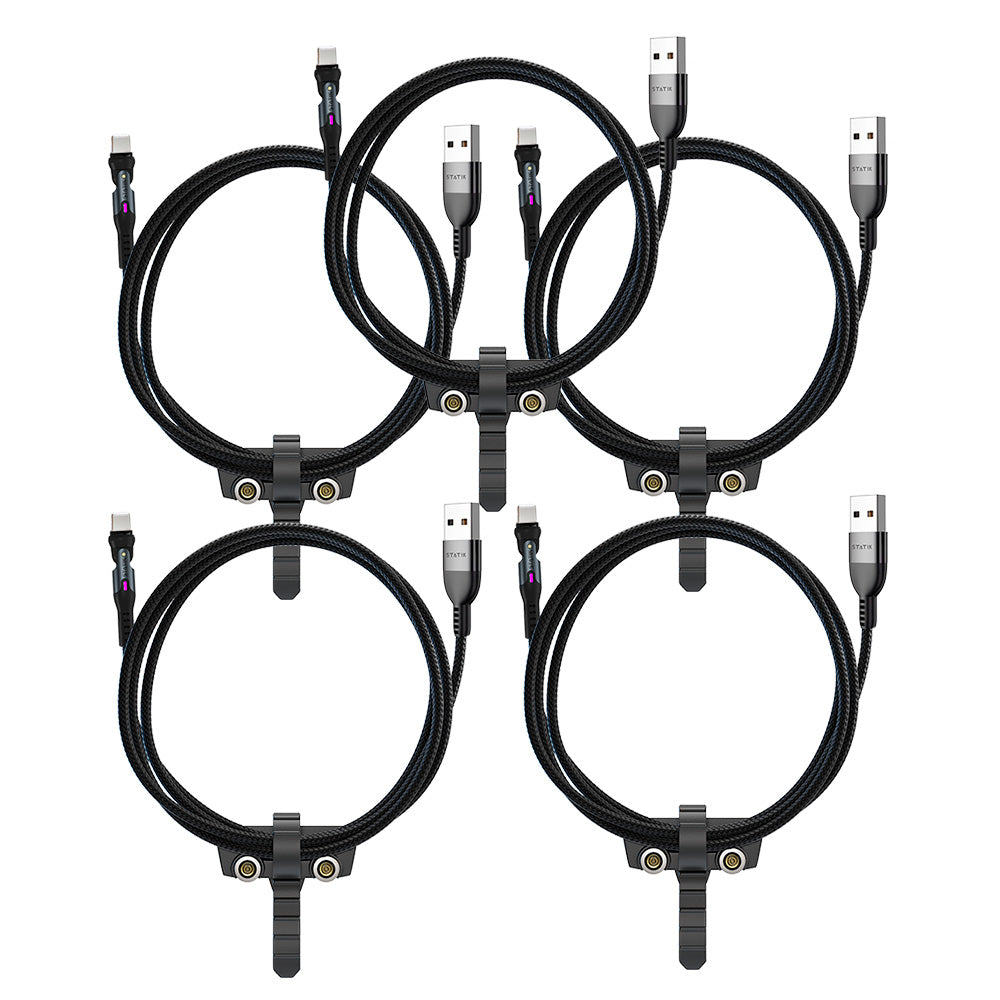 5 Pack PowerPivot® Cable | Charging & Data Transfer | Rotating Head | Multipack