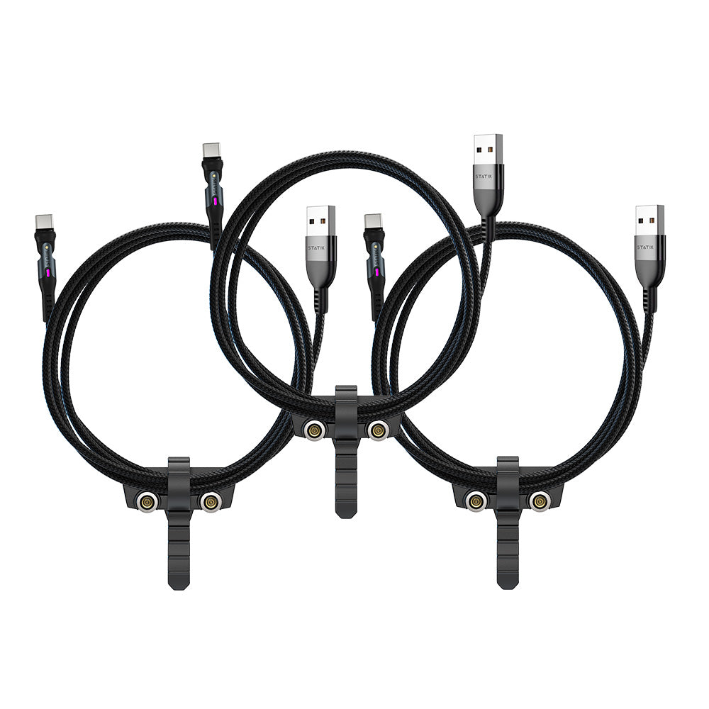 3 Pack PowerPivot® Cable | Charging & Data Transfer | Rotating Head | Multipack