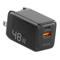 45W GaN BlitzCharge デュアル電源アダプター | 2ポート壁充電器 |ユニバーサル&amp;コンパクト