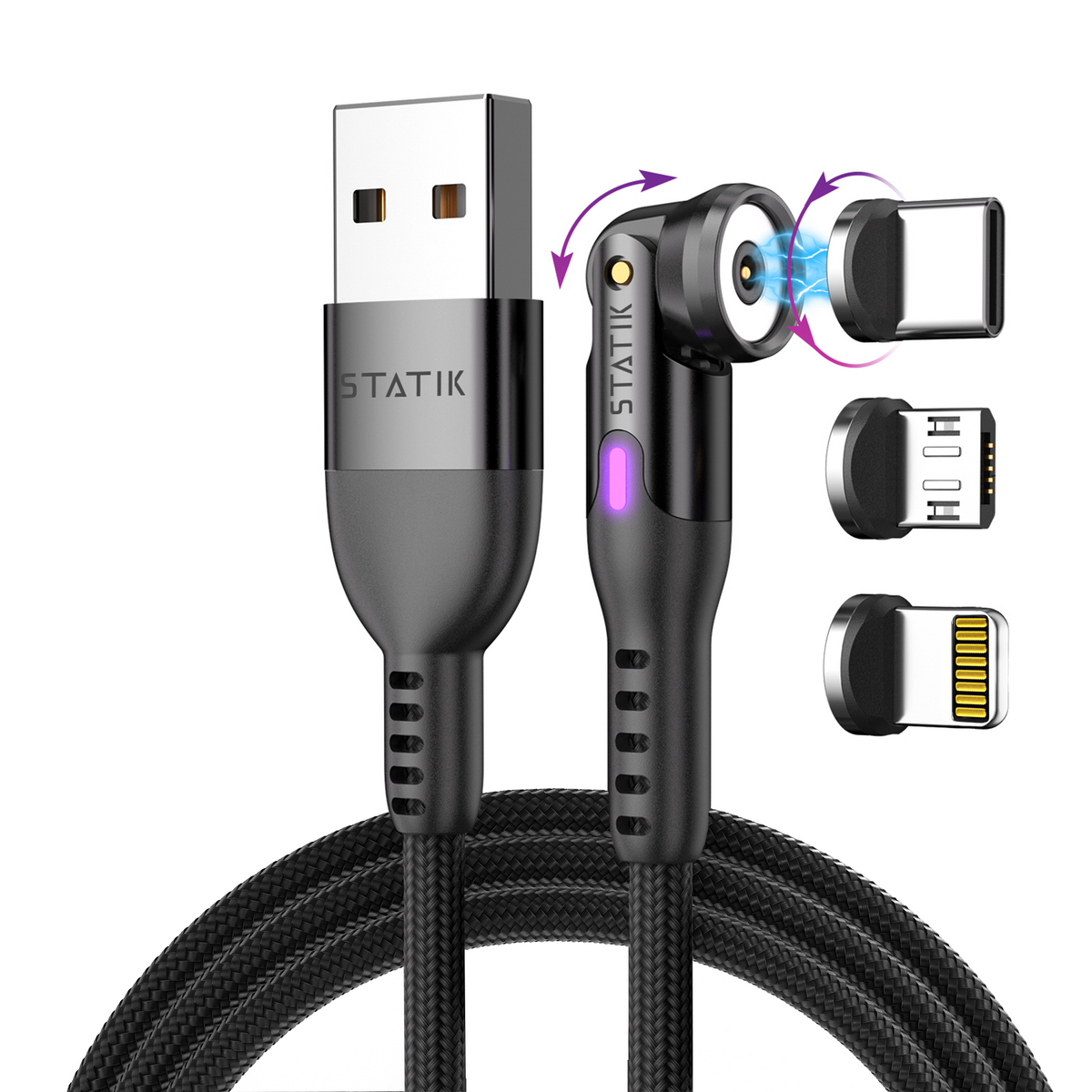 Statik® 360 Cable 2.0 | Universal Magnetic Charge Cable
