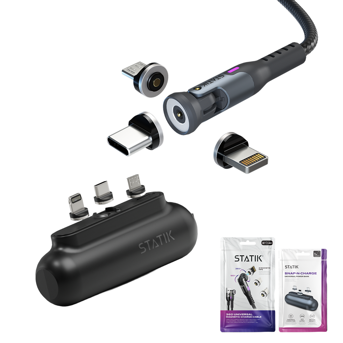 STATIK Classics Bundle | STATIK 360 6ft + Snap-n-Charge
