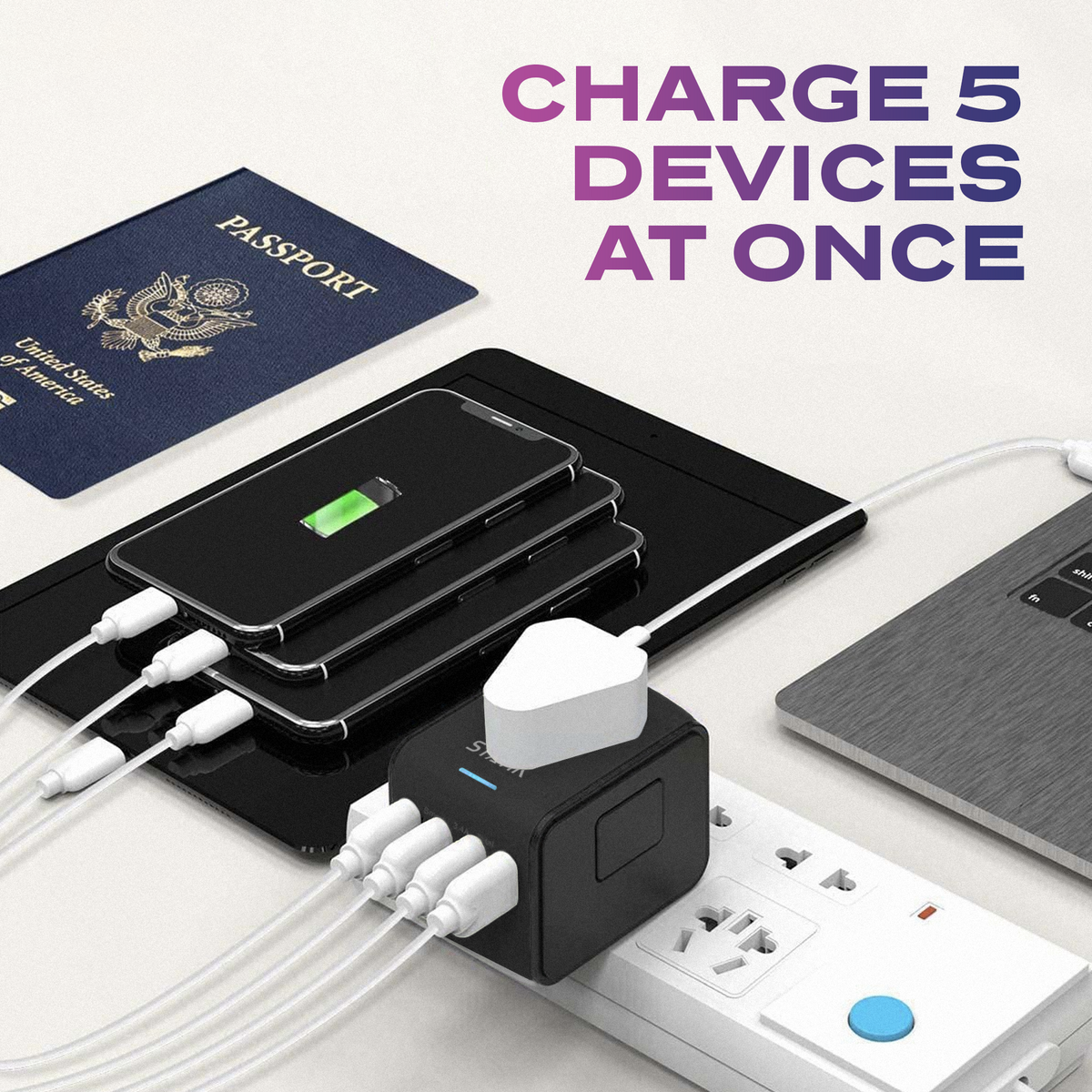 GloboCharge 12W | Universal Travel Adapter | Worldwide Power Plug Adapter