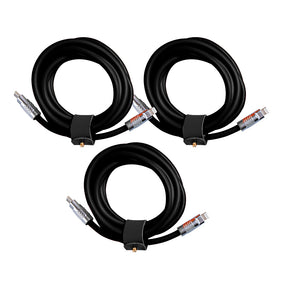 3 Pack TsumoCharge® | 100W Silicone Charging Cable | Black | Multipack