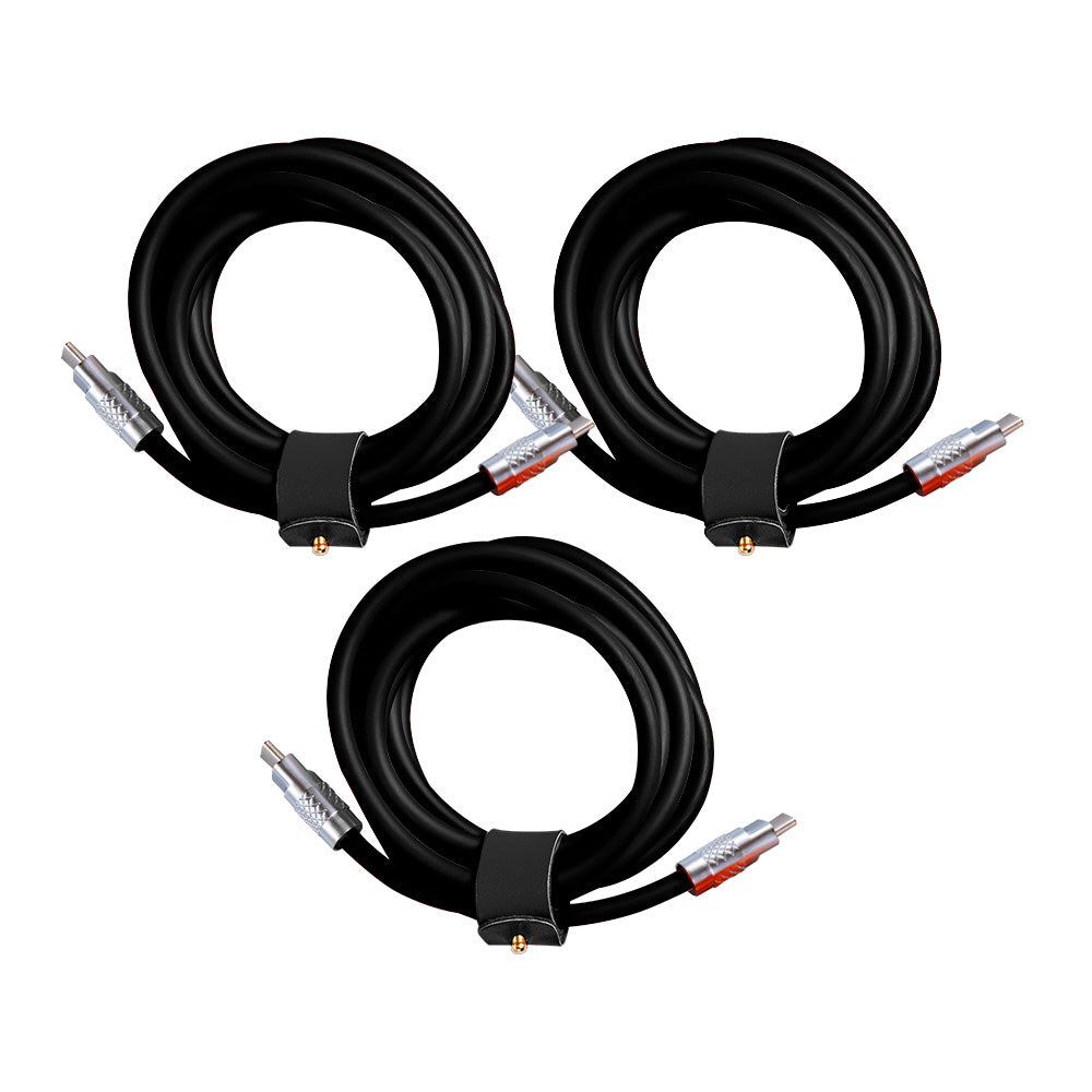 3 Pack TsumoCharge® | 100W Silicone Charging Cable | Black | Multipack