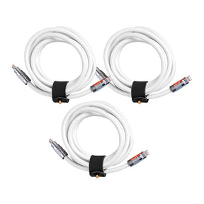3 Pack TsumoCharge® | 100W Silicone Charging Cable | White | Multipack
