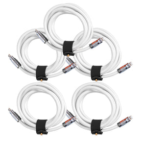 5 Pack TsumoCharge® | 100W Silicone Charging Cable | White | Multipack