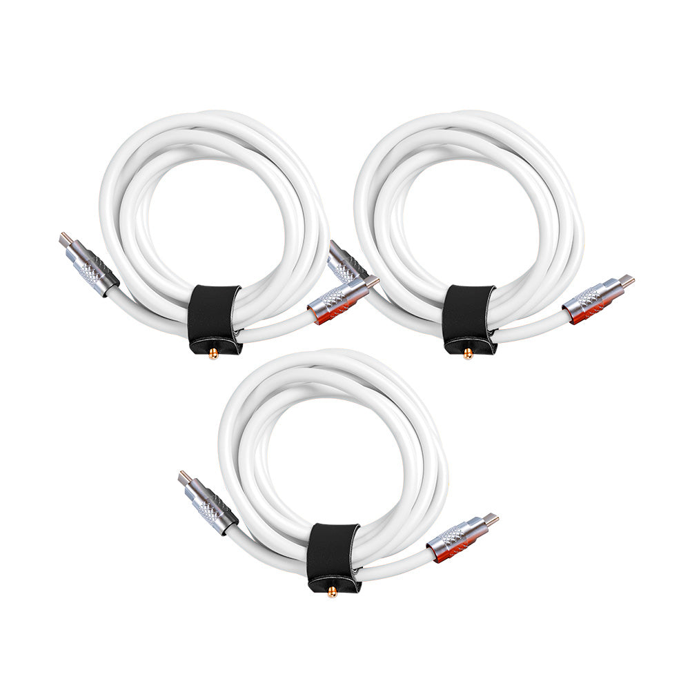 3 Pack TsumoCharge® | 100W Silicone Charging Cable | White | Multipack