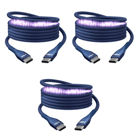 3 Pack MagStack® Pro | Fast Charging Tangle-Free Magnetic Nylon | Data Transfer | Multipack