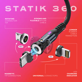 The Last Cable You Will Ever Need - Statik 360 Offers Full 360° Rotation For Ultimate Device Protection