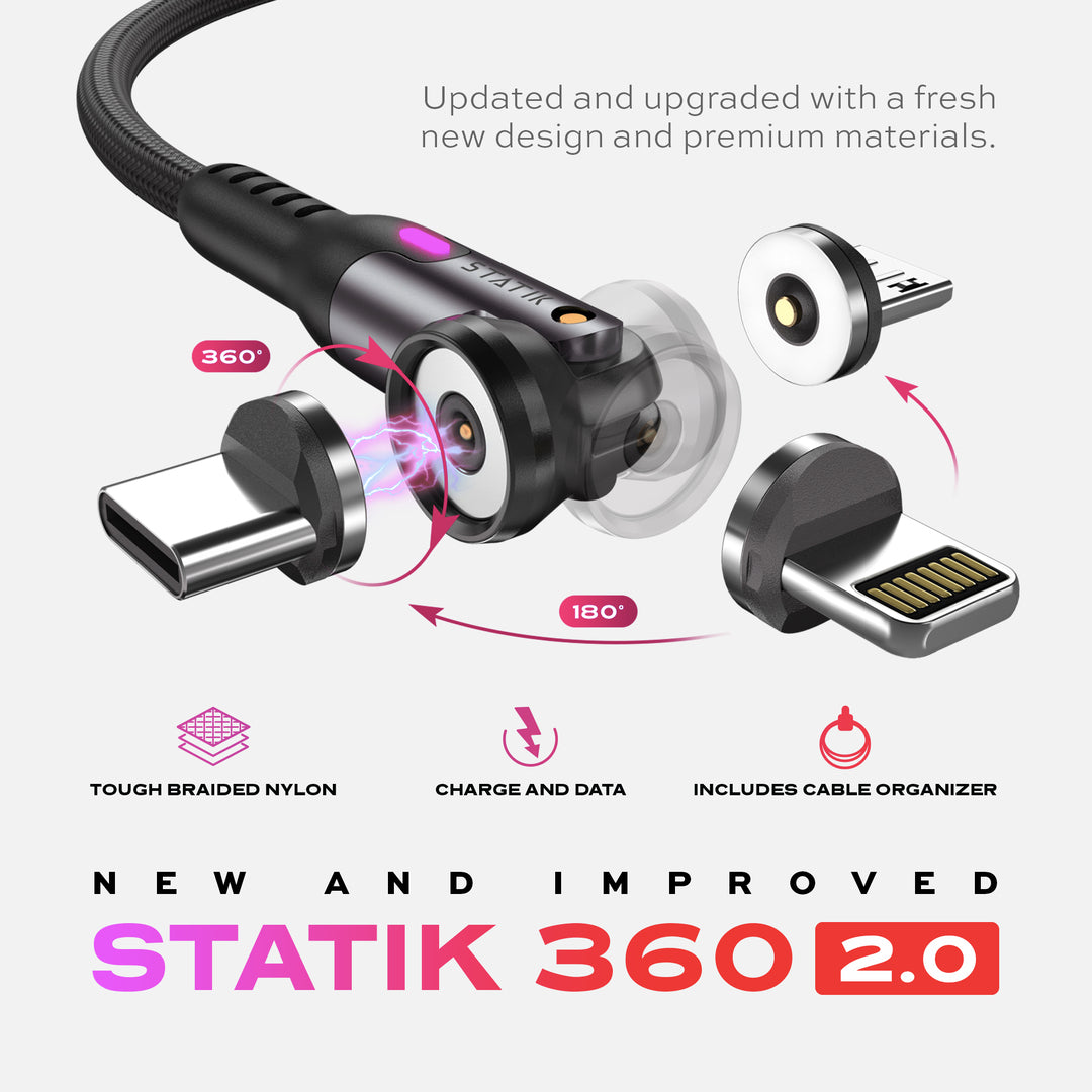 The Last Cable You Will Ever Need - Statik 360 Offers Full 360° Rotation For Ultimate Device Protection