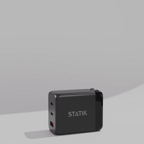 65W GaN Power Adapter | 3 Ports Wall Charger | Universal & Compact