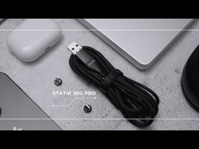 Statik 360 Pro Câble de charge magnétique 100 W Charge rapide Type C et  connecteurs magnétiques Micro USB, câble de charge magnétique 100 W 2 m,  compatible avec tous les types d'appareils 