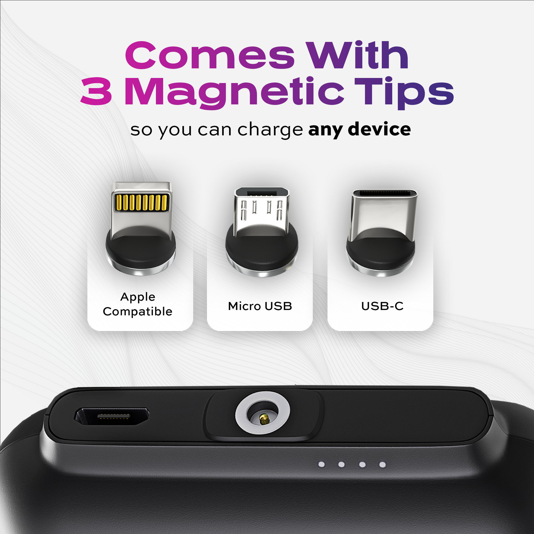 Snap-N-Charge™, Universal Magnetic Power Bank