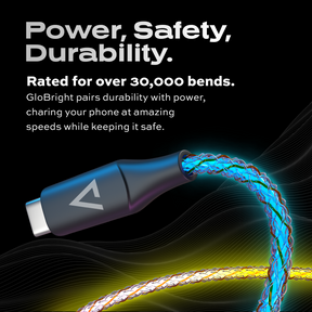 GloBright™ Lightning | Braided LED Cable | 27W BlitzCharge