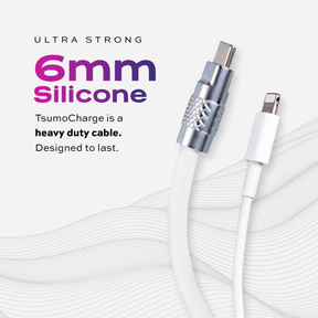 TsumoCharge® | 100W Silicone Charging Cable | White