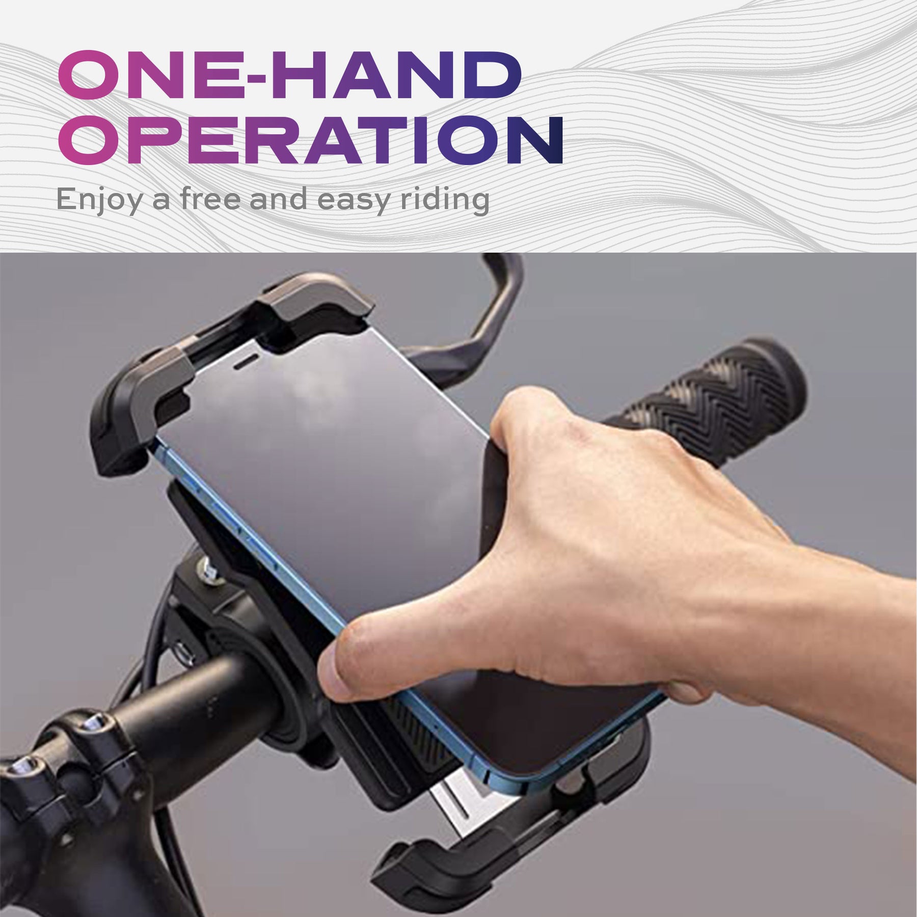 Bike Phone Mount with 360 Degree Rotation & Quick Touch Lock & Release –  Happy EBikes
