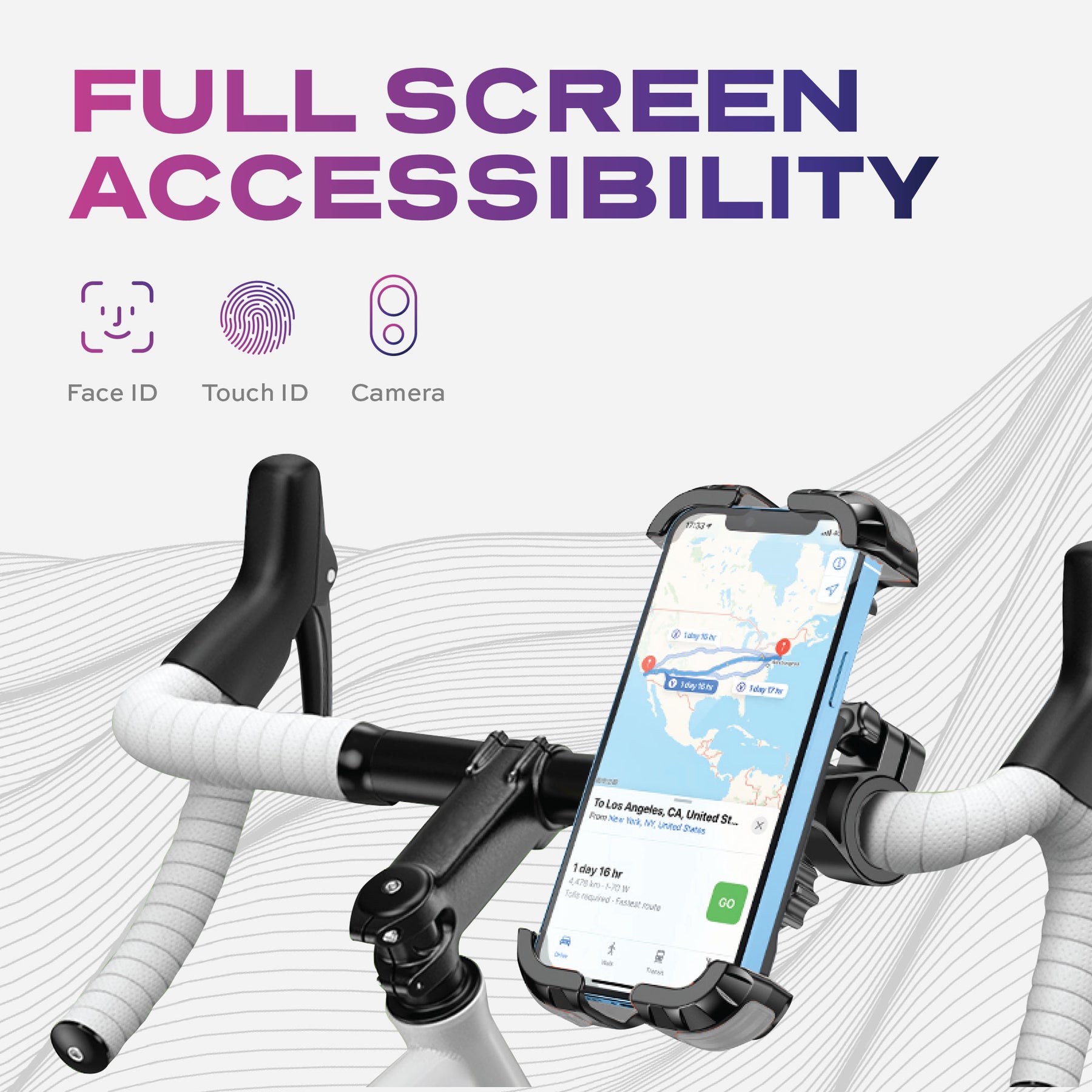 HyperMount™ Bike, Phone Mount, Motorcycle Phone Holder, Universal